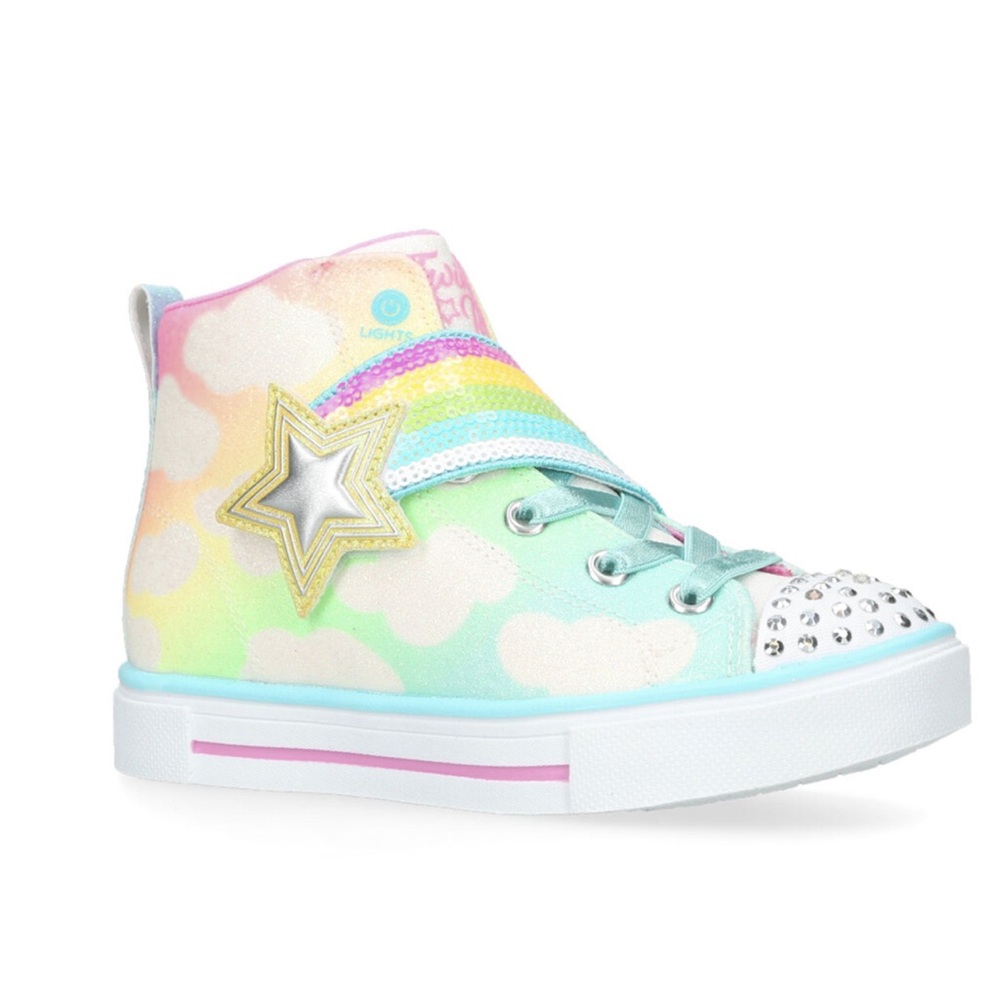 Sketchers Girls Twinkle Sparks Shooting Star Brights Light-up sneakers 1 & 1.5